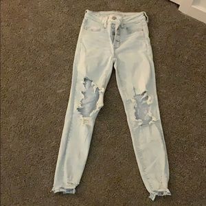 Ripped light jeans